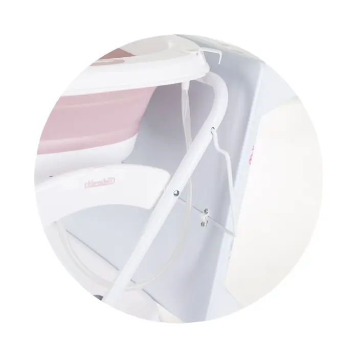 Baby bath, Mat and Stand Fiore- Pink