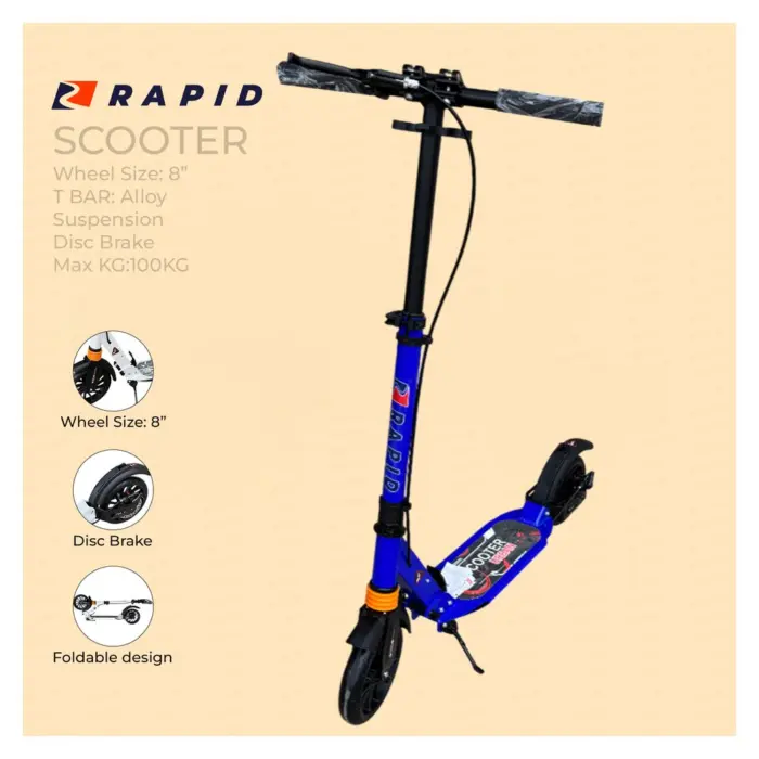 ak-29220rg-1 Trotinet Rapid Blu