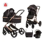 Baby Stroller Amore- Obsidian/Gold