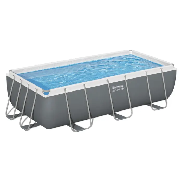 Bestway rectangular metal frame pool 404 x 201 x 100 cm, with pump and ladder