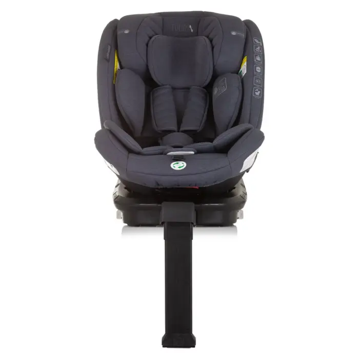 Chipolino Автоседиште Tourino i-Size 40–150 cm, ISOFIX 360°, Granite