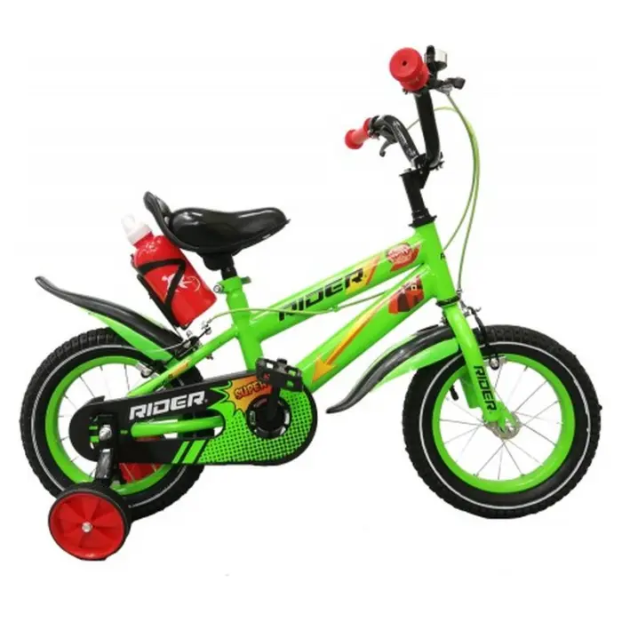 Children's bicycle Rider 12″ with training wheels and water bottle