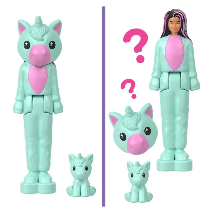 BARBIE Mini BarbieLand Cutie Reveal mini doll with pet and surprise, HYM25