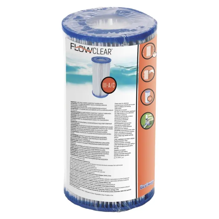 Bestway type III filter cartridge for pool filter pumps
