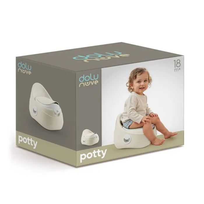 Dolu Nuve Potty with lid and handle, beige (Relax Beige)