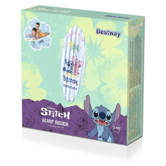 Bestway Disney Stitch dërrasë surfi e fryrë Surf Rider, 114 x 46 cm