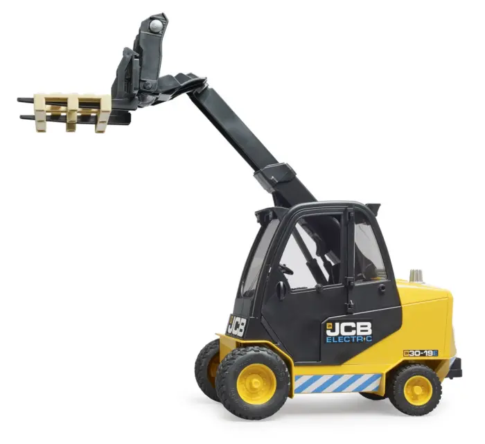 Bruder Телескопски виљушкар JCB Teletruk со палета, 1:16 – слика 4