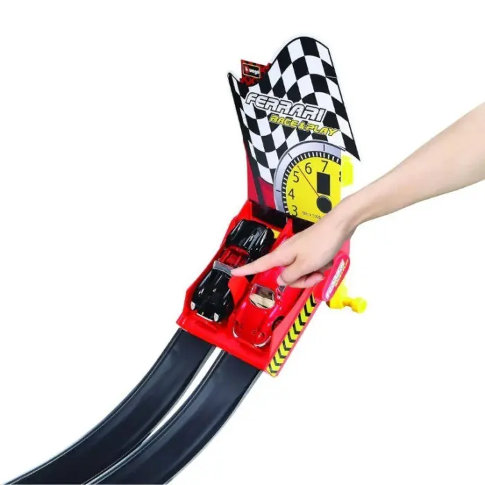 Bburago Ferrari Race & Play патека Dual Loop со 2 метални автомобили 1:43 – слика 4