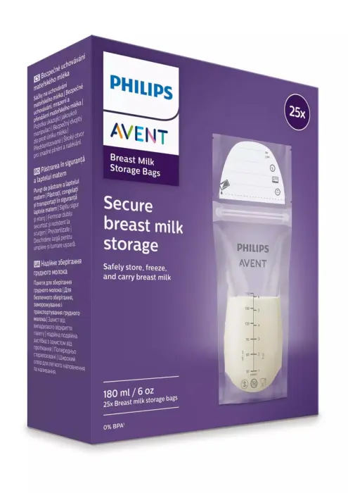 ak-r17a-scf603-25-1 Philips Avent Qese për ruajtjen e qumështit të gjirit, 25 copë