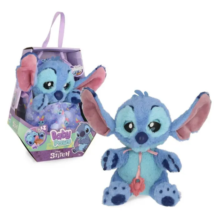 IMC Toys Интерактивна плишана играчка Disney Baby Paws Стич, со цуцла