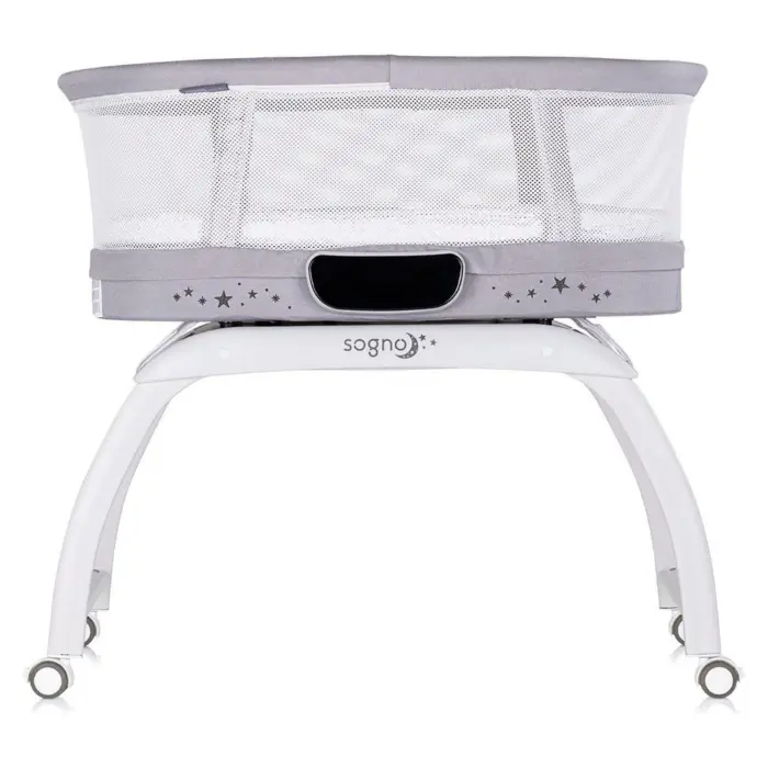 Djep-shtrat CHIPOLINO Sogno 2 në 1 me ekran LED dhe peshore, gri, KOSSG02501GR