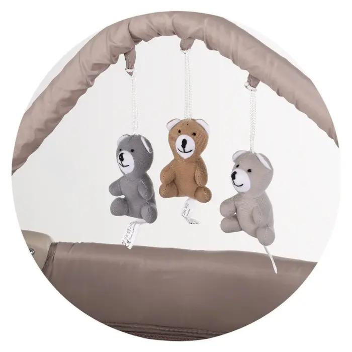 CHIPOLINO Luna 2-level foldable cot, latte, KOSILU262LA