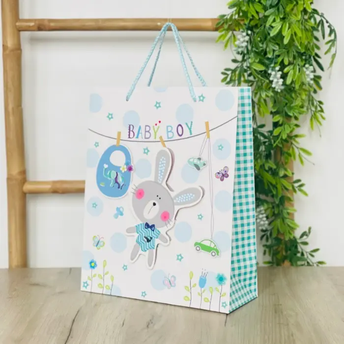 Украсно ќесе за бебешки подарок Baby Boy / Baby Girl, 26 x 32 x 10 cm