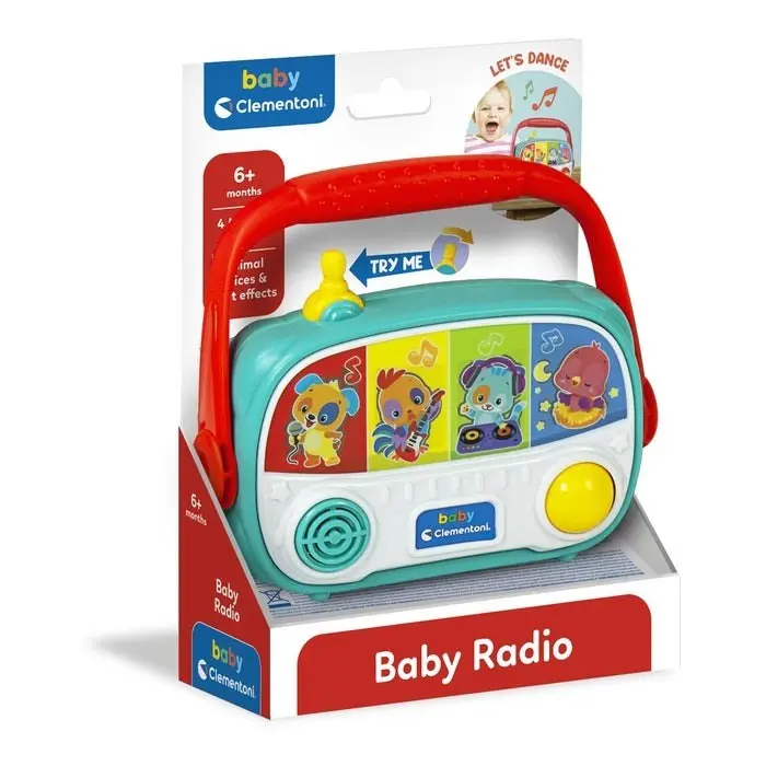 Clementoni Baby Radio muzikore me kafshë, 4 butona që ndriçojnë – foto 2