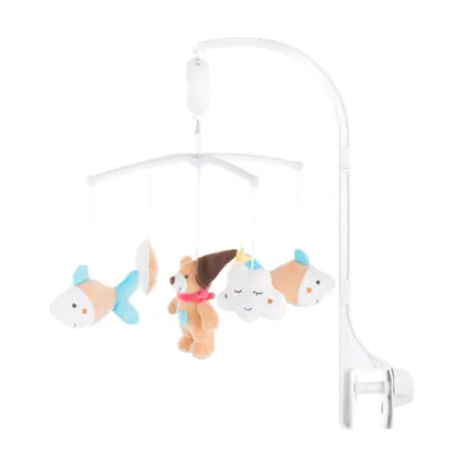 TEDDY BEAR MUSICAL COT MOBILE