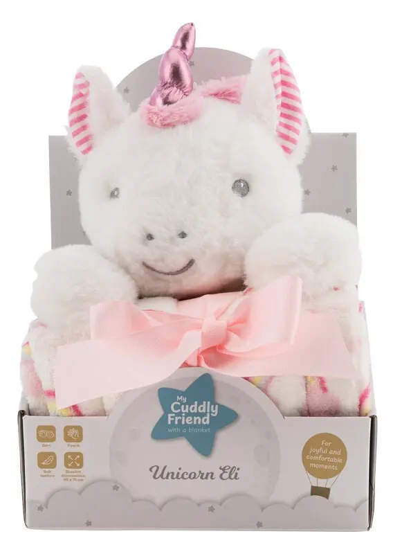 Free2Play Plush unicorn Eli with blanket, gift set