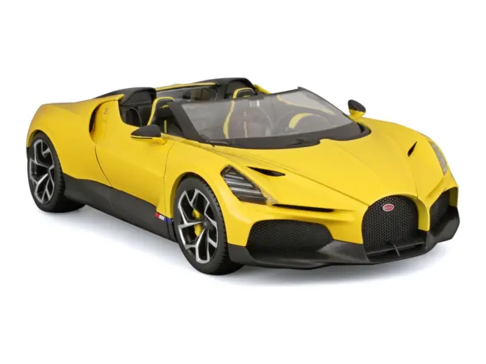Bburago Bugatti W16 Mistral метален модел 1:18, жолт
