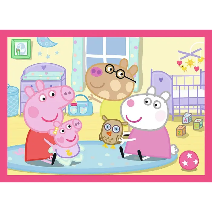 Trefl Сложувалка 4 во 1 Peppa Pig – Пепа сака авантури, 12, 15, 20 и 24 парчиња – слика 3