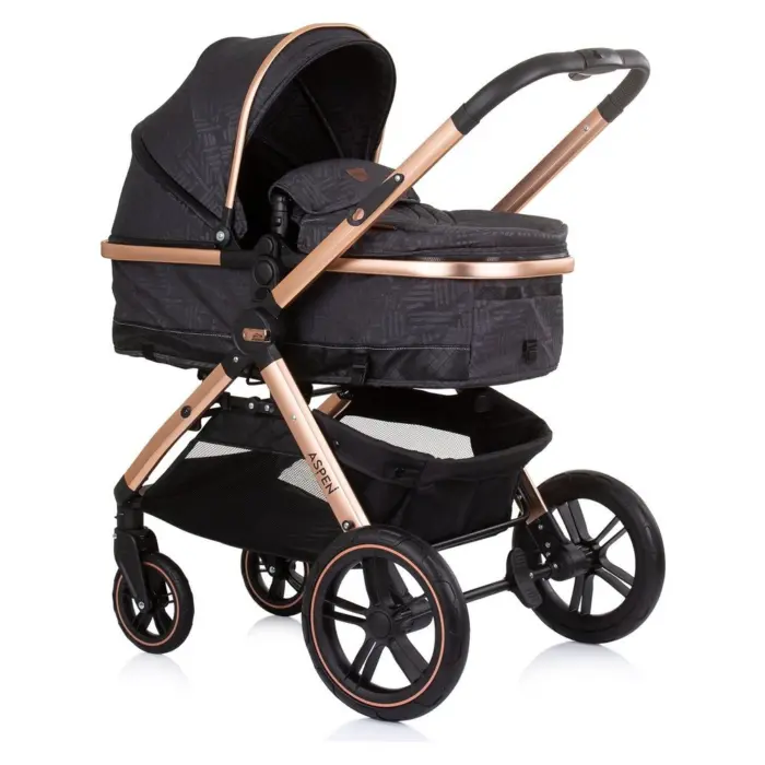 Karrocë kombinuese CHIPOLINO Aspen 2 në 1, deri në 22 kg, abanoz, KKAS02301EB