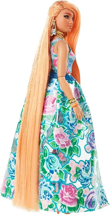 Barbie Extra Fancy – Curvy doll in a floral dress