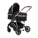 Baby Stroller AURA- Obsidian/Silver