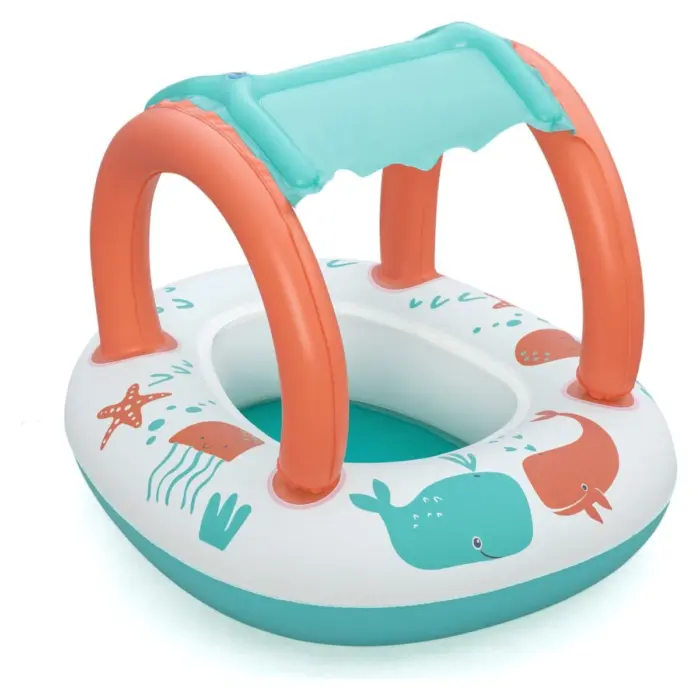 Bestway Varkë për bebe me çati Comfort Plush, 78 x 61,5 cm