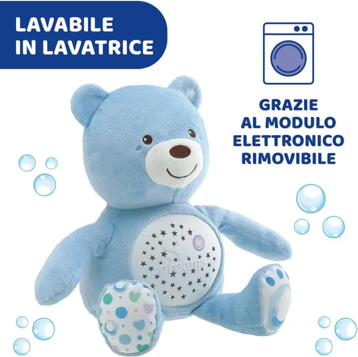 Chicco First Dreams Orsacchiotto – прожектор меченце со лесни светлосни ефекти и релаксирачки мелодии