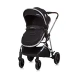 Baby Stroller AURA- Obsidian/Silver