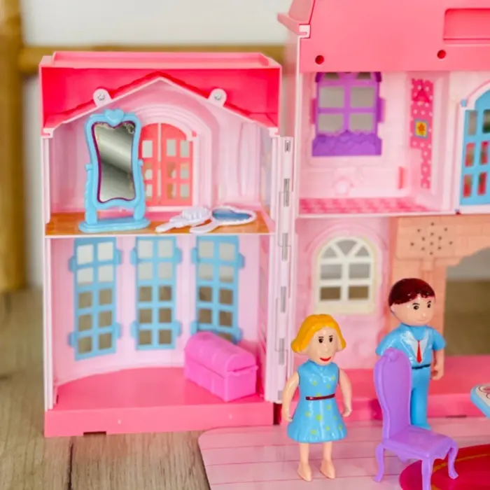 Fantasy Villa opening dollhouse with furniture, 3 figures, light and sound – image 5