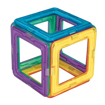 Kube magnetike shumëngjyrëshe puzzle