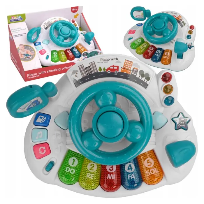 ak-2138354-1 Musical steering wheel with piano for babies