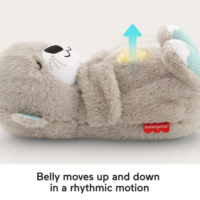 Fisher Price Плишана смирувачка видра Soothe 'n Snuggle, сива – слика 3