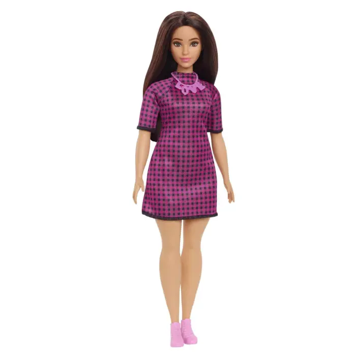 Barbie Fashionistas #188 doll with a checkered pink-black dress