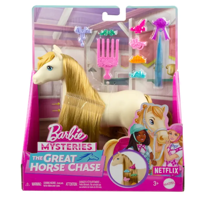 Barbie Pony Mysteries me krifë të gjatë dhe 8 aksesorë për stilizim