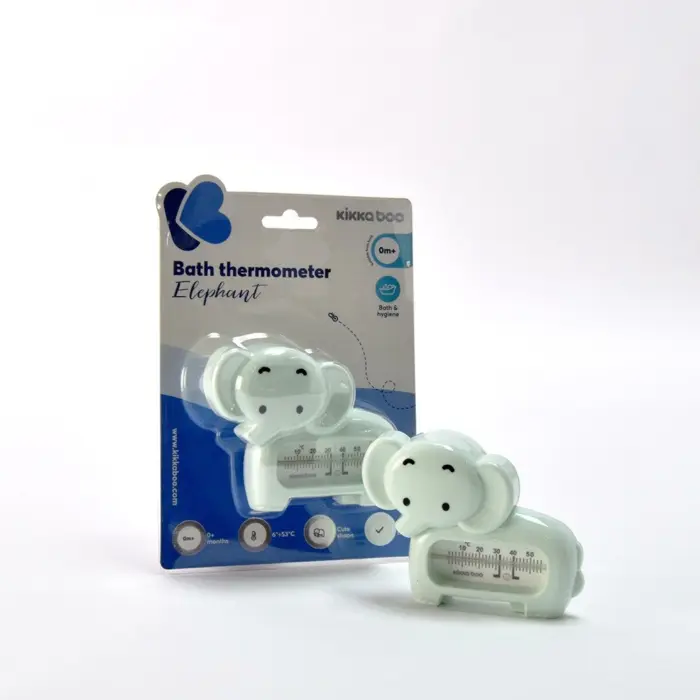 Kikka Boo Elephant bath thermometer in the shape of a baby elephant, mint – image 3