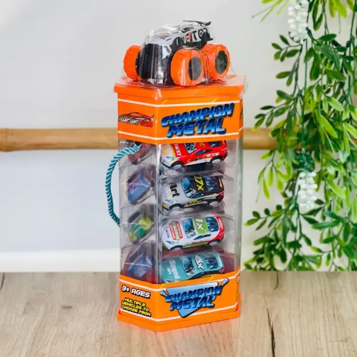 Set of 12 toy cars and an off-road vehicle in a clear carry case – image 6