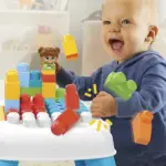 Mega Bloks Fisher‑Price Build ’n Tumble Table – activity chair for little builders with 25 blocks and storage