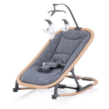 Velvet Baby Bouncer - Graphite