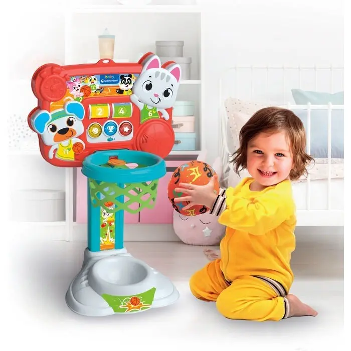 Clementoni Baby Kosh basketbolli Aim & Shoot Basketball me tabelë rezultati – foto 5