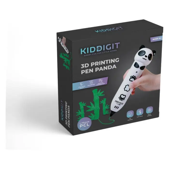 Free2Play Kiddigit 3D пенкало Панда со ниска температура и PCL филамент во 10 бои – слика 2
