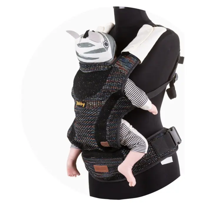 CHIPOLINO Bobby Fly ergonomic baby carrier, 3.5–15 kg, multicolour black, KENBYF0236MB