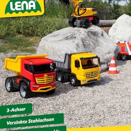 Lena GIGA TRUCKS Mercedes-Benz Actros Dump Truck– kamion i madh me tre akse çeliku dhe karroceri me bllokim