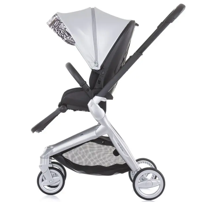 Chipolino Бебешка количка Emotion 3 во 1 со автоседиште, Silver (сребрена) – слика 5