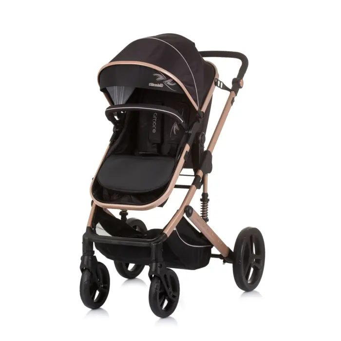 Baby Stroller Amore- Obsidian/Gold