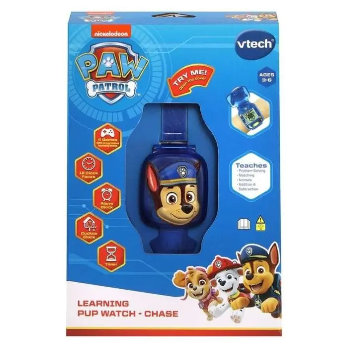 VTech Интерактивен часовник PAW Patrol Chase со игри, син