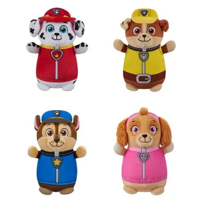 Squishmallows Lodër pelushi Paw Patrol (Patrulla e Qenve), 25 cm, asortiment