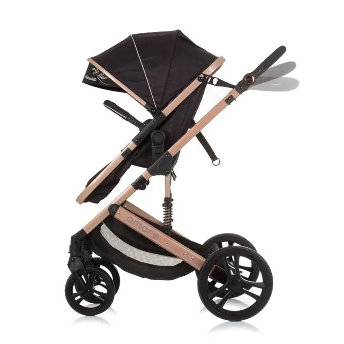 Baby Stroller Amore- Obsidian/Gold