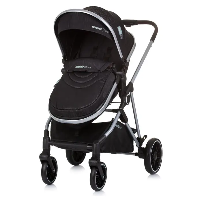 Chipolino Aura 2-in-1 baby stroller, black