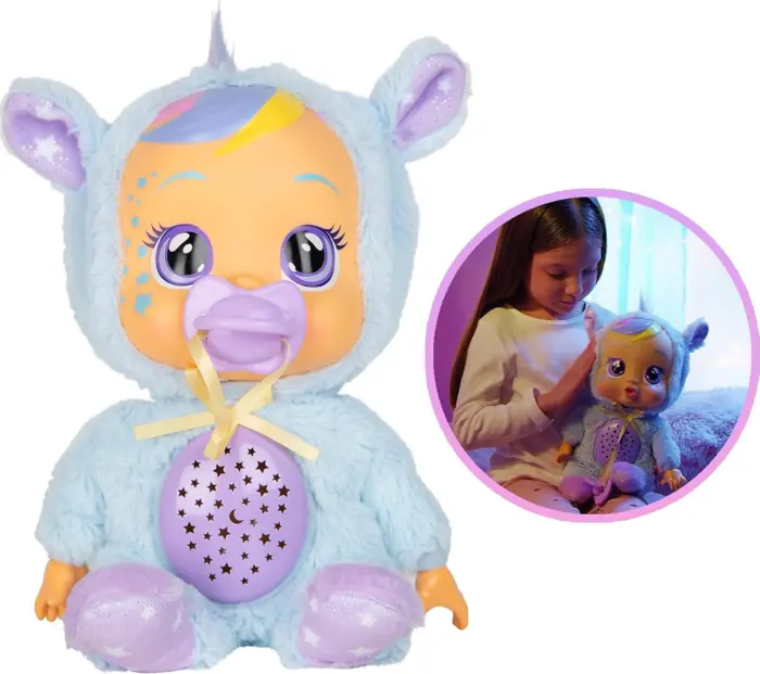 Cry Babies Goodnight Jenna – 30 cm baby doll with 5 lullabies, 8 sounds and starry sky projector