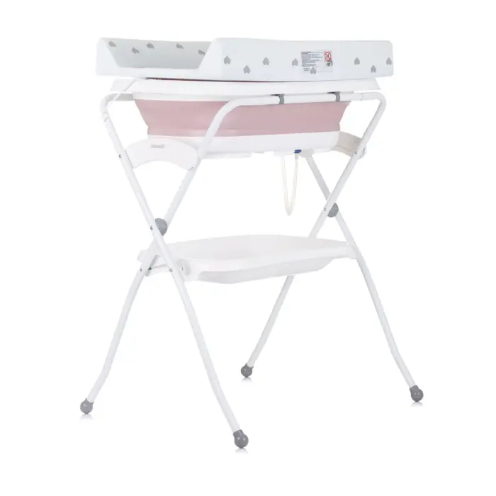 Baby bath, Mat and Stand Fiore- Pink